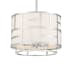 Crystorama Lighting Group Danielson 4 Light 17" Wide Pendant with Silk Shade Polished Nickel