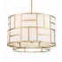 Crystorama Lighting Group Danielson 6 Light 25" Wide Drum Chandelier with Silk Shade Vibrant Gold