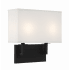 Crystorama Lighting Group Durham 12" Tall 2 Light Wall Sconce Black Forged