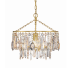 Crystorama Lighting Group Elsa 15" Wide Crystal Pendant Antique Gold