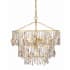 Crystorama Lighting Group Elsa 3 Light 20" Wide Crystal Waterfall Chandelier Antique Gold