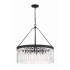 Crystorama Lighting Group Emory 8 Light 24" Wide Crystal Drum Chandelier with a Crystal Shade Black Forged