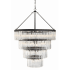 Crystorama Lighting Group Emory 22 Light 40" Wide Crystal Waterfall Chandelier Black Forged