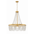 Crystorama Lighting Group Fiona 4 Light 27" Wide Beaded Empire Chandelier with Clear Glass Beads Antique Gold