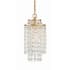 Crystorama Lighting Group Gabrielle 7" Wide Crystal Mini Pendant with Faceted Hand Cut Crystal Accents Antique Gold