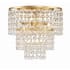 Crystorama Lighting Group Gabrielle 3 Light 14" Wide Flush Mount Waterfall Ceiling Fixture with Faceted Hand Cut Crystal Accents Antique Gold