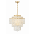 Crystorama Lighting Group Gabrielle 4 Light 18" Wide Crystal Waterfall Chandelier Antique Gold