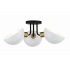 Crystorama Lighting Group Gigi 23" Wide Three Light Ceiling Fixture Matte Black / Aged Brass