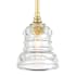 Crystorama Lighting Group Gregory 5" Wide Mini Pendant / Converts to Semi-Flush Aged Brass