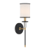 Crystorama Lighting Group Hatfield 19" Tall Wall Sconce with Crystal Accents Black Forged / Vibrant Gold