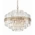 Crystorama Lighting Group Hayes 12 Light 22" Wide Crystal Waterfall Chandelier with a Crystal Shade Aged Brass