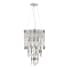 Crystorama Lighting Group Hudson 6 Light 18" Wide Pendant with Frosted, Silver, and Clear Glass Accents Polished Chrome
