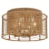 Crystorama Lighting Group Jayna 4 Light 15" Wide Flush Mount Drum Ceiling Fixture Burnished Silver
