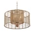 Crystorama Lighting Group Jayna 4 Light 25" Wide Drum Chandelier with Jute Shade Burnished Silver