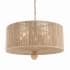 Crystorama Lighting Group Jessa 5 Light 24" Wide Wrought Iron Drum Chandelier with Jute Shade Burnished Silver