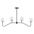 Crystorama Lighting Group Keenan 48" Wide 4 Light Linear Chandelier Black Forged