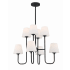 Crystorama Lighting Group Keenan 8 Light 28" Wide Abstract Chandelier Black Forged