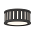 Crystorama Lighting Group Kendal 2 Light 10" Wide Flush Mount Drum Ceiling Fixture Black Forged