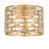 Crystorama Lighting Group Meridian 3 Light 15" Wide Flush Mount Drum Ceiling Fixture with Clear Faceted Crystal Shade Antique Gold