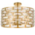 Crystorama Lighting Group Meridian 6 Light 20" Wide Semi-Flush Drum Ceiling Fixture with Clear Faceted Crystal Shade Antique Gold