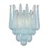 Crystorama Lighting Group Ollie 2 Light 19" Tall Wall Sconce with Textured Sand Glass Shade Aged Brass / Blue