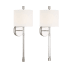 Crystorama Lighting Group Rachel 22" Tall Wall Sconce Polished Nickel
