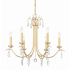 Crystorama Lighting Group Rollins 6 Light 28" Wide Crystal Candle Style Chandelier Antique Gold