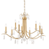 Crystorama Lighting Group Rollins 9 Light 40" Wide Crystal Accented Candle Style Chandelier Antique Gold