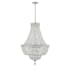 Crystorama Lighting Group Roslyn 9 Light 22" Wide Crystal Empire Chandelier with Hand Cut Crystal Shade Polished Chrome