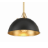Crystorama Lighting Group Soto 12" Wide Pendant Matte Black / Antique Gold