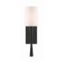 Crystorama Lighting Group Trenton 19" Tall Wall Sconce with Silk Shade Black Forged
