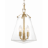 Crystorama Lighting Group Voss 3 Light 11" Wide Taper Candle Pendant Luxe Gold