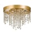 Crystorama Lighting Group Winham 4 Light 16" Wide Flush Mount Waterfall Ceiling Fixture Antique Gold
