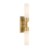 Crystorama Lighting Group Wilcox 2 Light 25" Tall LED Bath Bar with Frosted Glass Shades Aged Brass