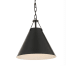 Crystorama Lighting Group Xavier 12" Wide Pendant Matte Black