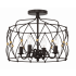 Crystorama Lighting Group Zucca 4 Light 17" Wide Semi-Flush Drum Ceiling Fixture English Bronze / Antique Gold