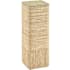 Currey and Company Malibay 12" Wide x 33-1/2" Tall Glass Top Glass, Rope, Wood Side Table Natural Abaca Rope