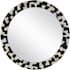Currey and Company Bindu 36" Diameter Circular Framed Bathroom Mirror Black / Natural