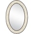 Currey and Company Andar 26" W x 39" H Oval Framed Bathroom Mirror Natural / Dark Walnut