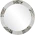 Currey and Company Elena 36" Diameter Circular Framed Bathroom Mirror White / Brown