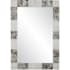 Currey and Company Elena 28" W x 40" H Rectangular Framed Bathroom Mirror White / Brown