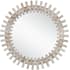 Currey and Company Diza 48" Diameter Circular Framed Bathroom Mirror Whitewash