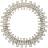 Currey and Company Glasdele 39-1/2" Diameter Sunburst Framed Bathroom Mirror Antique Brass / White / Mirror