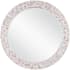 Currey and Company Uma 38" Diameter Circular Framed Bathroom Mirror Natural / White / Mirror