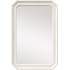 Currey and Company Carson 29"W x 43"H Rectangular Flat Framed Accent Mirror Ivory Terrazzo