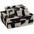 Currey and Company Bindu 10" Wide Box Set Natural / Black / Linen