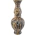 Currey and Company Brown Marbleized 10" Wide Vase Black / Brown / White / Gold