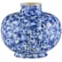 Currey and Company Nixos 10.5" Wide Vase Blue / White