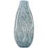 Currey and Company Tyne 18" Tall Glass Vase Pale Blue / Gold