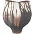 Currey and Company Inoue 8" Wide Porcelain Vase Black / Off White